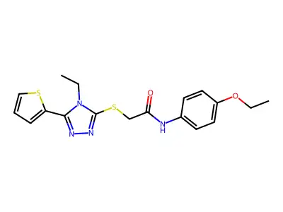 N-(4-Ethoxyphenyl)-2-((4-ET-5-(2-thienyl)-4H-1,2,4-triazol-3-YL)thio)acetamide structure