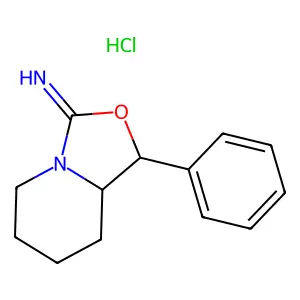3H-Oxazolo(3,4-a)pyridine, hexahydro-3-imino-1-phenyl-, hydrochloride, (E)-(-)- structure