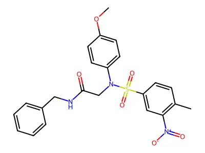 N-Benzyl-2-[(4-methoxyphenyl)-(4-methyl-3-nitro-phenyl)sulfonyl-amino]acetamide structure