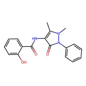N-(2,3-Dihydro-1,5-dimethyl-3-oxo-2-phenyl-1H-pyrazol-4-yl)-2-hydroxybenzamide structure