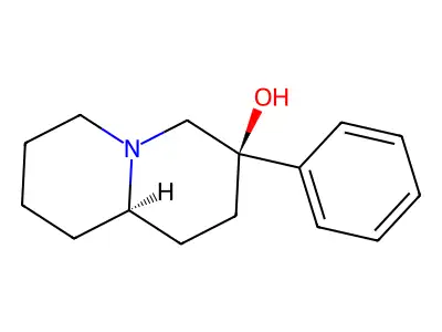 2H-Quinolizin-3-axial-ol, octahydro-3-equatorial-phenyl- structure