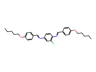 1,4-Benzenediamine, 2-chloro-N1,N4-bis((4-(pentyloxy)phenyl)methylene)- structure