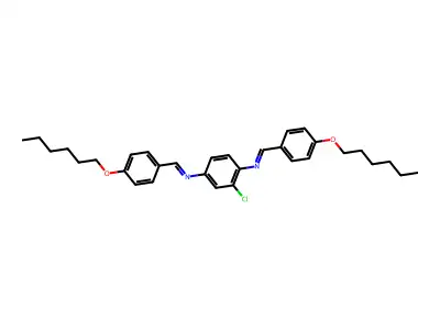 N,N'-Bis-(4-hexyloxybenzylidene)-2-chloro-1,4-phenylenediamine structure