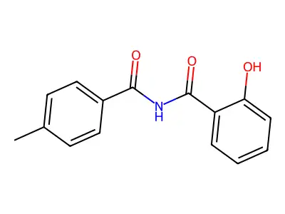 2-hydroxy-N-(4-methylbenzoyl)benzamide structure