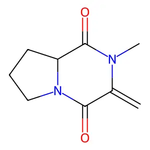 2-Methyl-3-methylidene-6,7,8,8a-tetrahydropyrrolo[1,2-a]pyrazine-1,4-dione structure