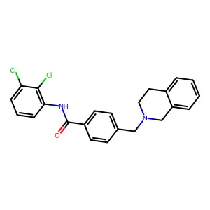 N-(2,3-Dichlorophenyl)-4-[(3,4-dihydroisoquinolin-2(1H)-yl)methyl]benzamide structure