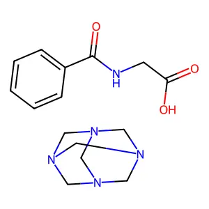 马尿酸六亚甲基四胺 structure