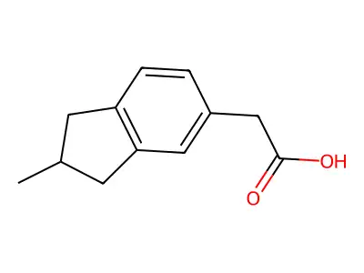 (2-Methyl-2,3-dihydro-1H-inden-5-yl)acetic acid structure