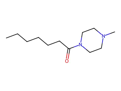 Piperazine, 1-heptanoyl-4-methyl- structure