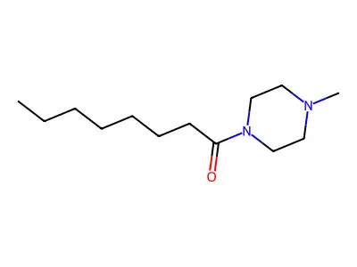 Piperazine, 4-methyl-1-octanoyl- structure