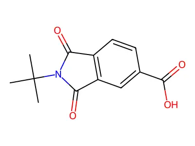 2-Tert-butyl-1,3-dioxoisoindoline-5-carboxylic acid structure