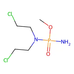 Methyl N,N-bis(2-chloroethyl)phosphorodiamidate structure