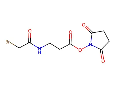 Succinimidyl 3-(bromoacetamido)propionate structure