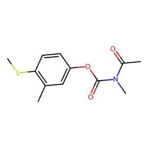 Carbamic acid, acetylmethyl-, 4-(methylthio)-m-tolyl ester structure