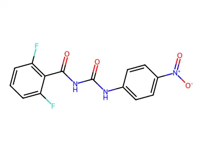 Benzamide, 2,6-difluoro-N-(((4-nitrophenyl)amino)carbonyl)- structure