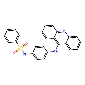 Benzenesulfonanilide, 4'-(9-acridinylamino)- structure