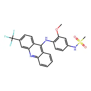 Methanesulfonanilide, 3'-methoxy-4'-((3-trifluoromethyl-9-acridinyl)amino)- structure