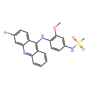 Methanesulfonanilide, 4'-((3-bromo-9-acridinyl)amino)-3'-methoxy- structure