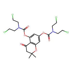 [5-[bis(2-chloroethyl)carbamoyloxy]-2,2-dimethyl-4-oxo-3H-ch structure