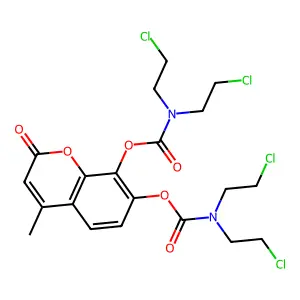 [8-[bis(2-chloroethyl)carbamoyloxy]-4-methyl-2-oxochromen-7- structure