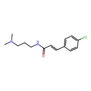 (E)-3-(4-chlorophenyl)-N-[3-(dimethylamino)propyl]prop-2-enamide structure