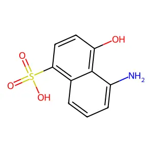 5-Amino-4-hydroxynaphthalene-1-sulfonic acid structure