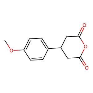 4-(4-methoxyphenyl)dihydro-2H-pyran-2,6(3H)-dione structure