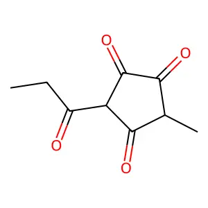 3-Methyl-5-propionyl-1,2,4-cyclopentanetrione structure