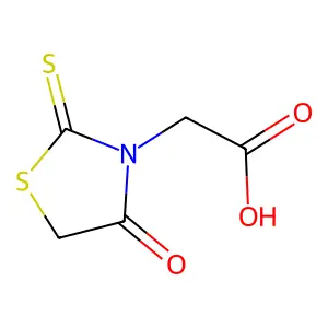 4-氧代-2-硫代-3-噻唑烷乙酸 structure