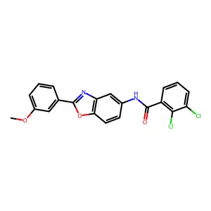 2,3-dichloro-N-[2-(3-methoxyphenyl)-1,3-benzoxazol-5-yl]benzamide structure
