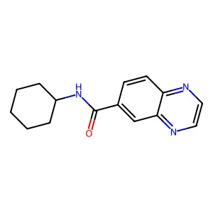 N-Cyclohexyl-6-quinoxalinecarboxamide structure