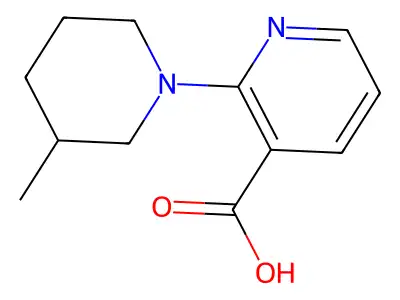 2-[(3S)-3-methylpiperidin-1-yl]pyridine-3-carboxylic acid structure