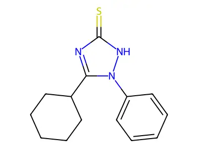 5-cyclohexyl-1-phenyl-1H-1,2,4-triazole-3-thiol structure