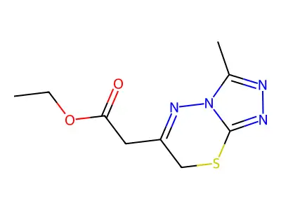 ethyl 2-{3-methyl-7H-[1,2,4]triazolo[3,4-b][1,3,4]thiadiazin-6-yl}acetate structure
