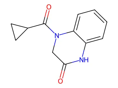 4-(cyclopropanecarbonyl)-3,4-dihydroquinoxalin-2(1H)-one structure