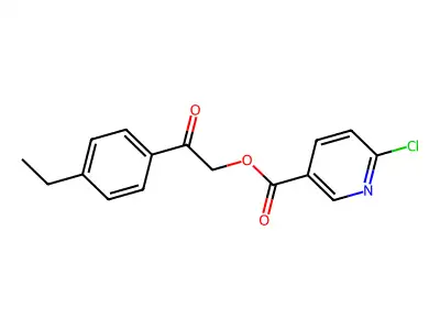 2-(4-Ethylphenyl)-2-oxoethyl 6-chloropyridine-3-carboxylate structure