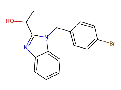 1-(1-(4-bromobenzyl)-1H-benzo[d]imidazol-2-yl)ethanol structure