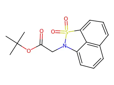 tert-butyl 2-(2,2-dioxo-2lambda6-thia-3-azatricyclo[6.3.1.04,12]dodeca-1(11),4,6,8(12),9-pentaen-3-yl)acetate structure