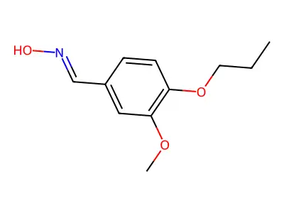N-[(3-methoxy-4-propoxyphenyl)methylidene]hydroxylamine structure