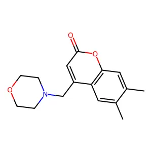 6,7-Dimethyl-4-(morpholin-4-ylmethyl)chromen-2-one structure