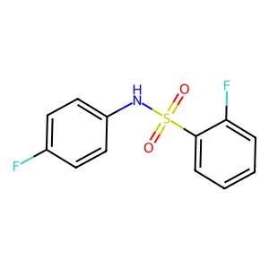 2-fluoro-N-(4-fluorophenyl)benzenesulfonamide structure