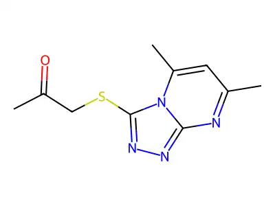 1-[(5,7-Dimethyl[1,2,4]triazolo[4,3-a]pyrimidin-3-yl)sulfanyl]propan-2-one structure