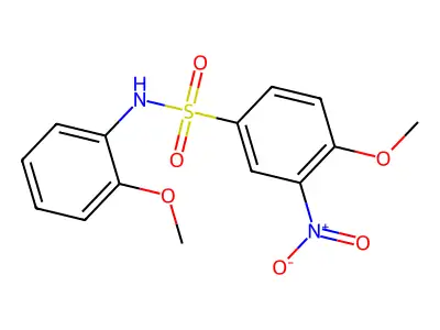 4-methoxy-N-(2-methoxyphenyl)-3-nitrobenzenesulfonamide structure