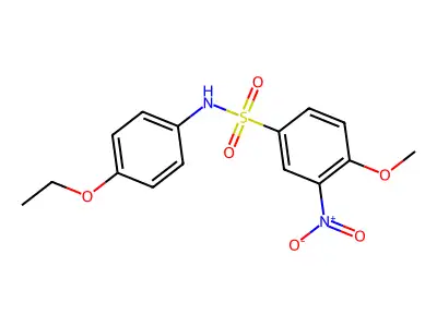 N-(4-ethoxyphenyl)-4-methoxy-3-nitrobenzenesulfonamide structure