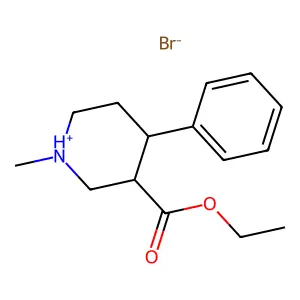 (-)-cis-1-Methyl-4-phenylnipecotic acid ethyl ester hydrobromide structure