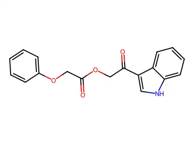 [2-(1H-indol-3-yl)-2-oxoethyl] 2-phenoxyacetate structure