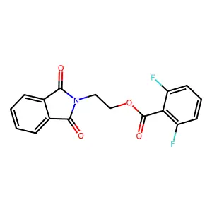 2-(1,3-Dioxo-1,3-dihydro-2H-isoindol-2-yl)ethyl 2,6-difluorobenzoate structure