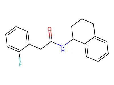 2-(2-fluorophenyl)-N-(1,2,3,4-tetrahydronaphthalen-1-yl)acetamide structure