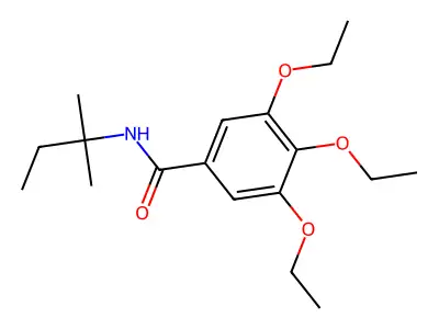3,4,5-triethoxy-N-(2-methylbutan-2-yl)benzamide structure
