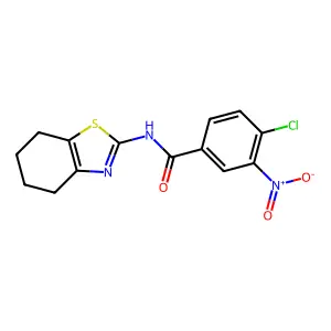 4-chloro-3-nitro-N-(4,5,6,7-tetrahydro-1,3-benzothiazol-2-yl)benzamide structure